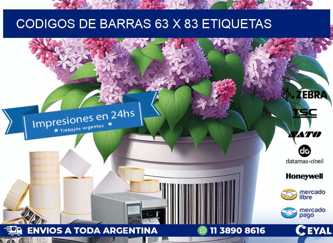 codigos de barras 63 x 83 etiquetas