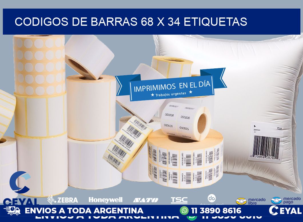 codigos de barras 68 x 34 etiquetas