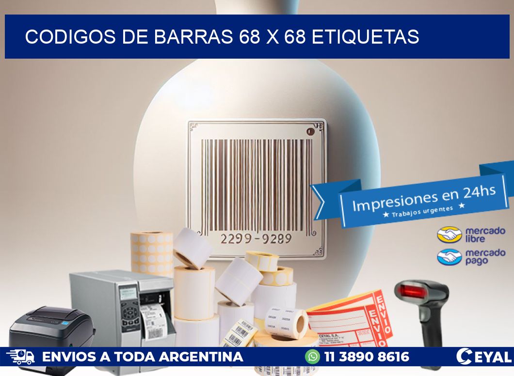 codigos de barras 68 x 68 etiquetas