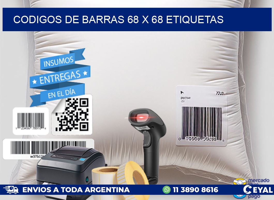 codigos de barras 68 x 68 etiquetas