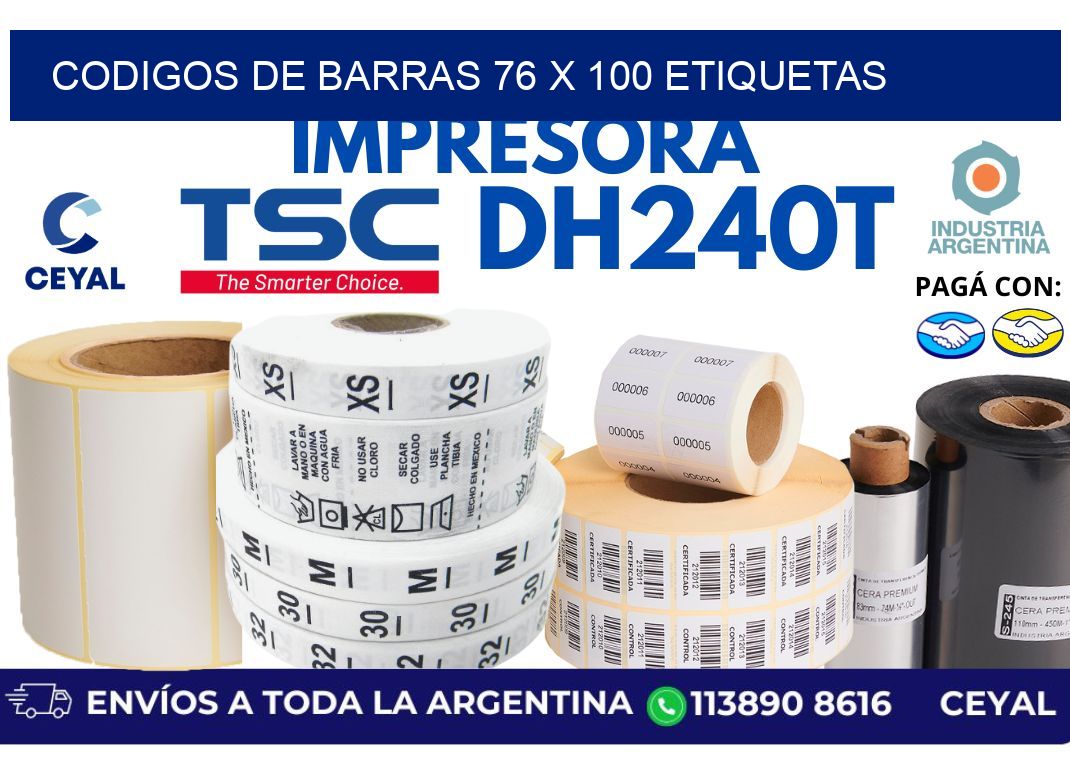 codigos de barras 76 x 100 etiquetas