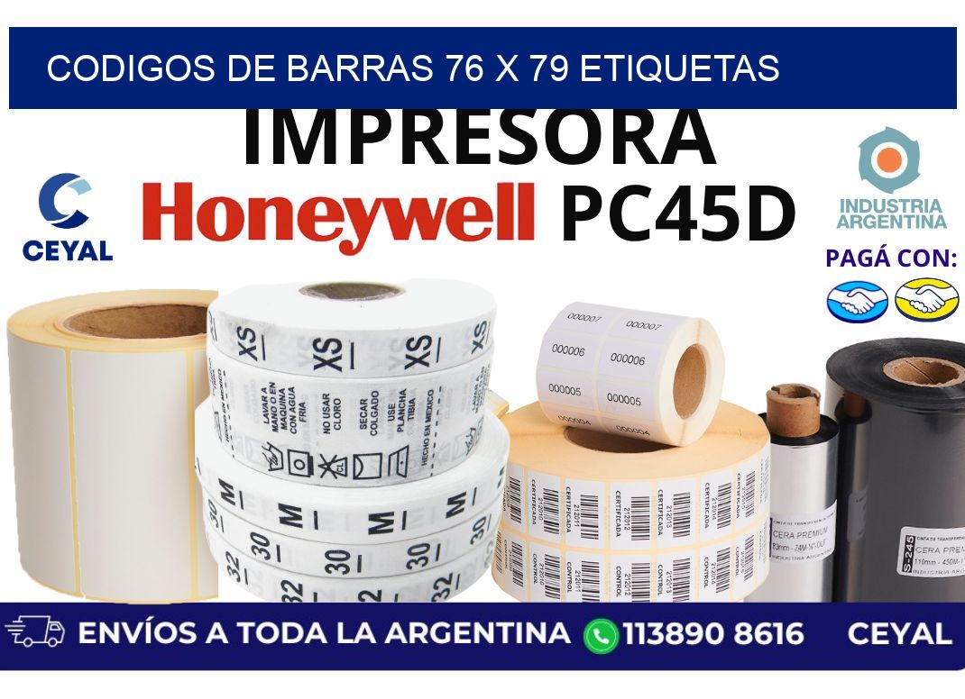 codigos de barras 76 x 79 etiquetas