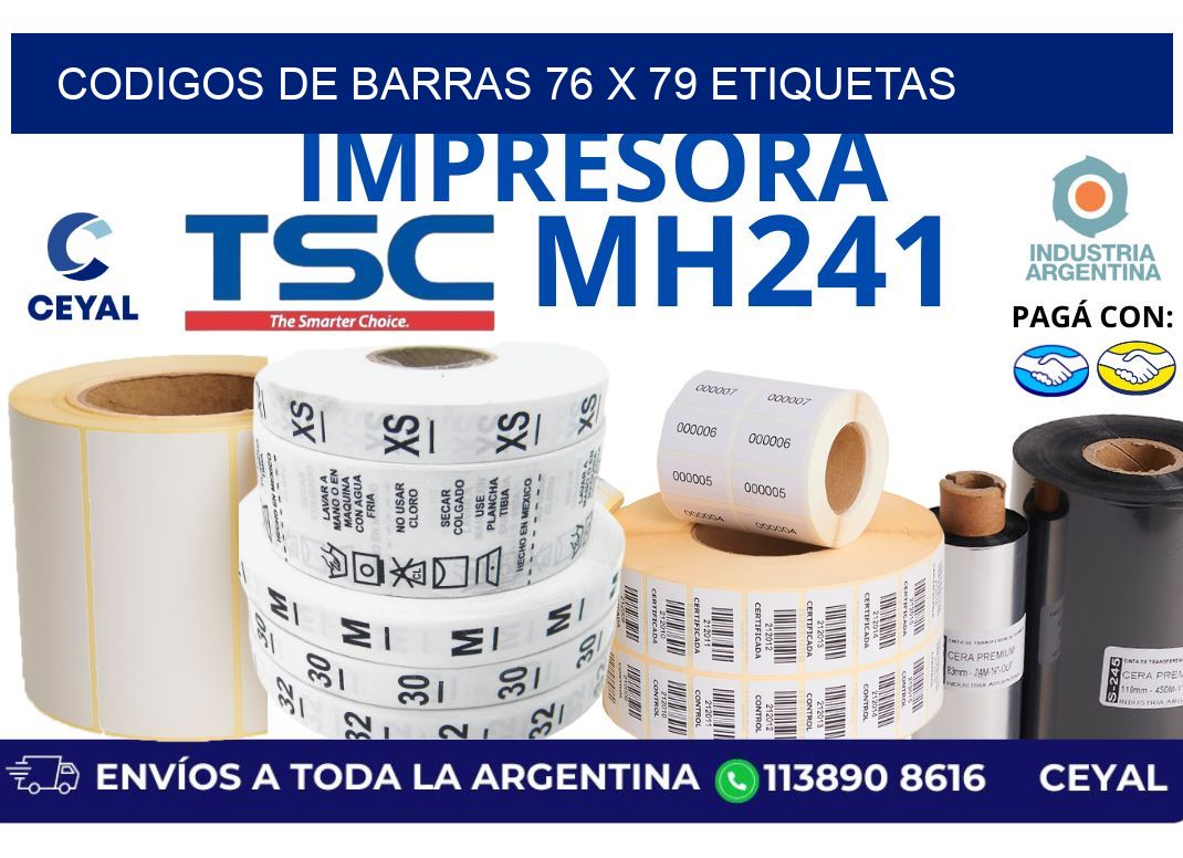codigos de barras 76 x 79 etiquetas