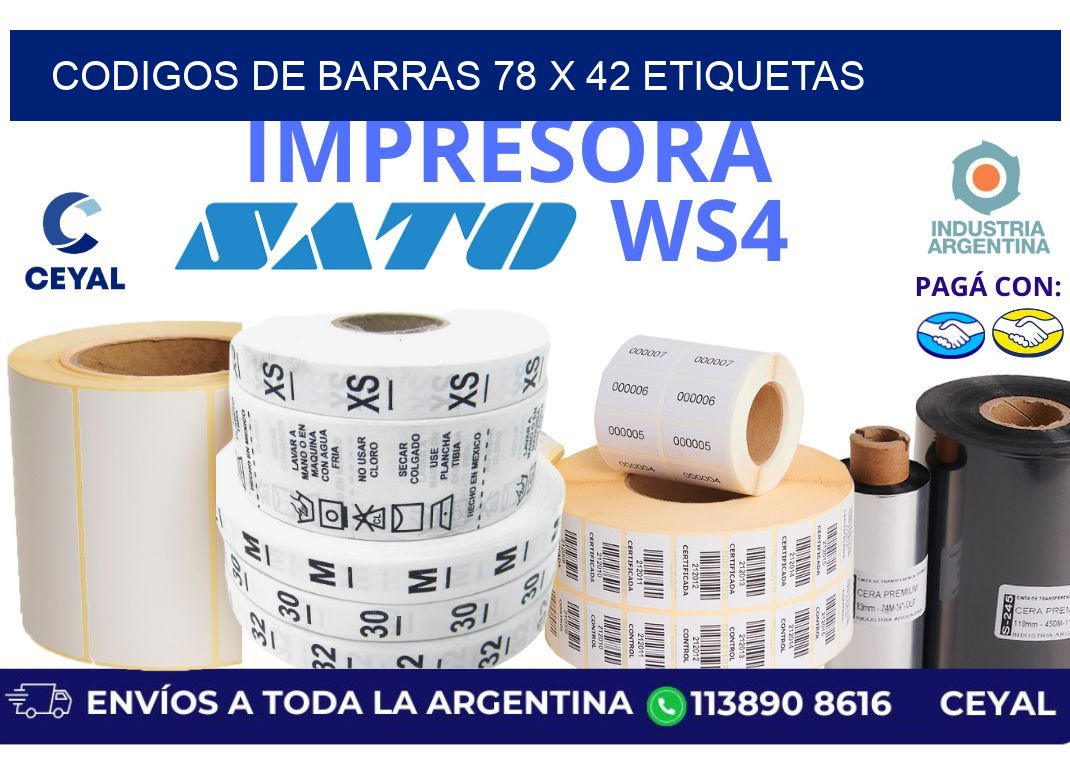 codigos de barras 78 x 42 etiquetas