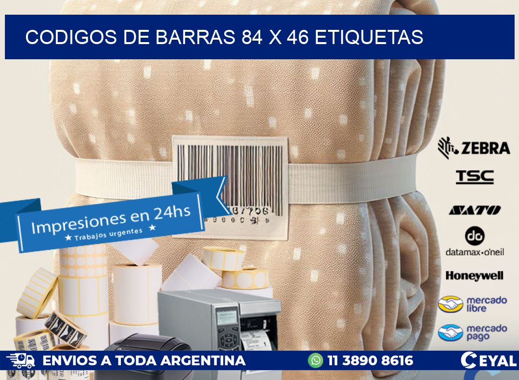 codigos de barras 84 x 46 etiquetas