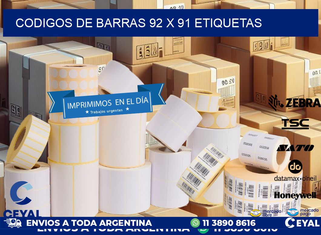 codigos de barras 92 x 91 etiquetas