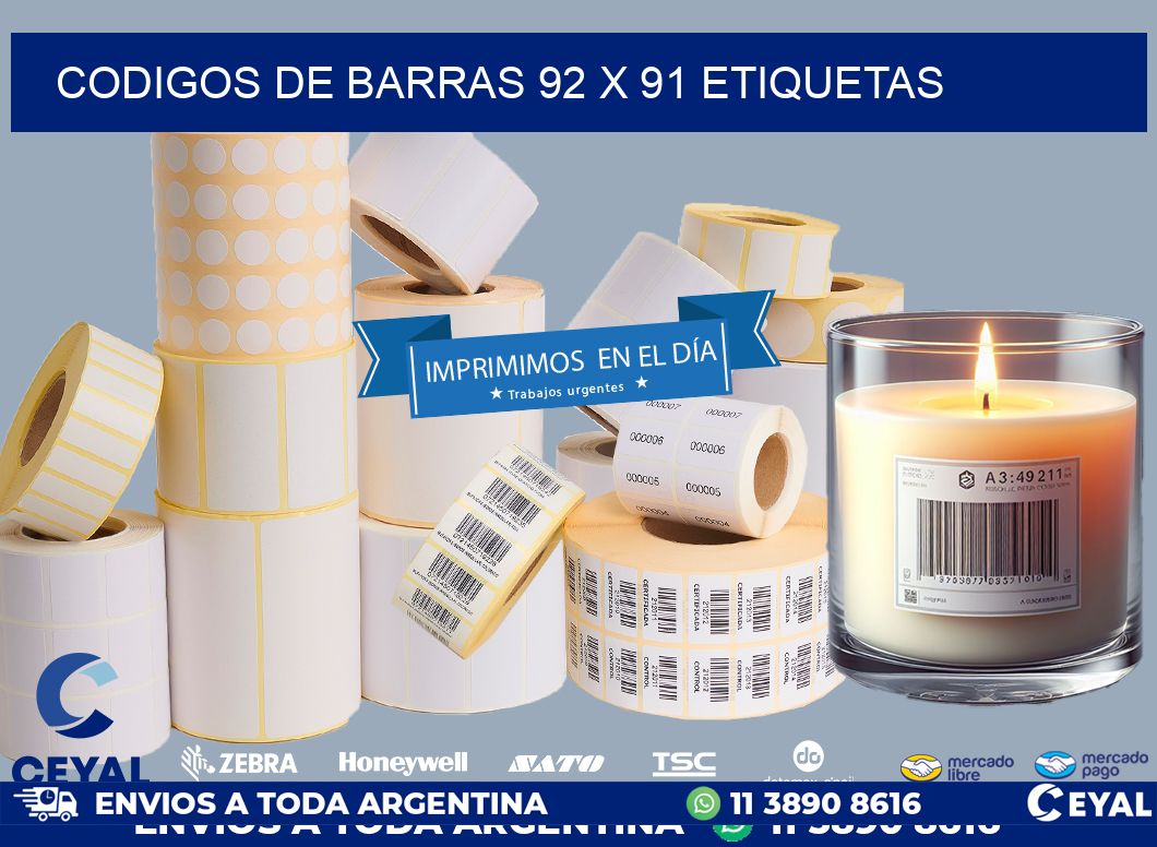 codigos de barras 92 x 91 etiquetas