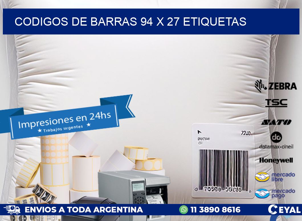 codigos de barras 94 x 27 etiquetas