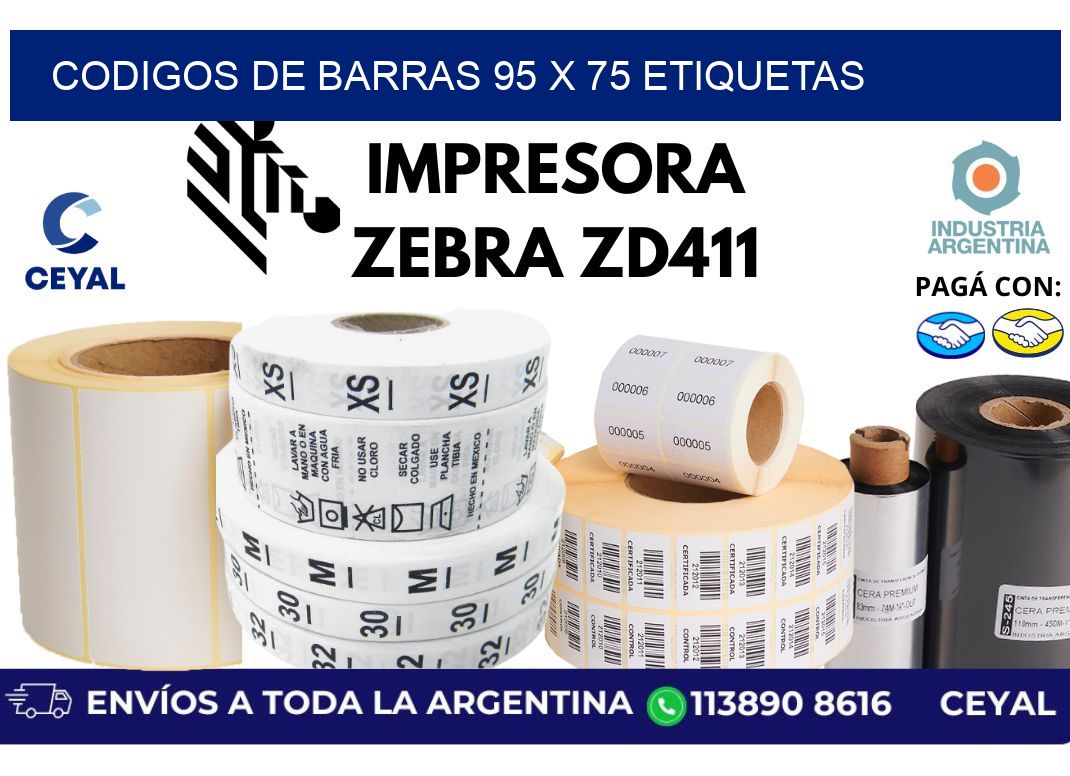 codigos de barras 95 x 75 etiquetas