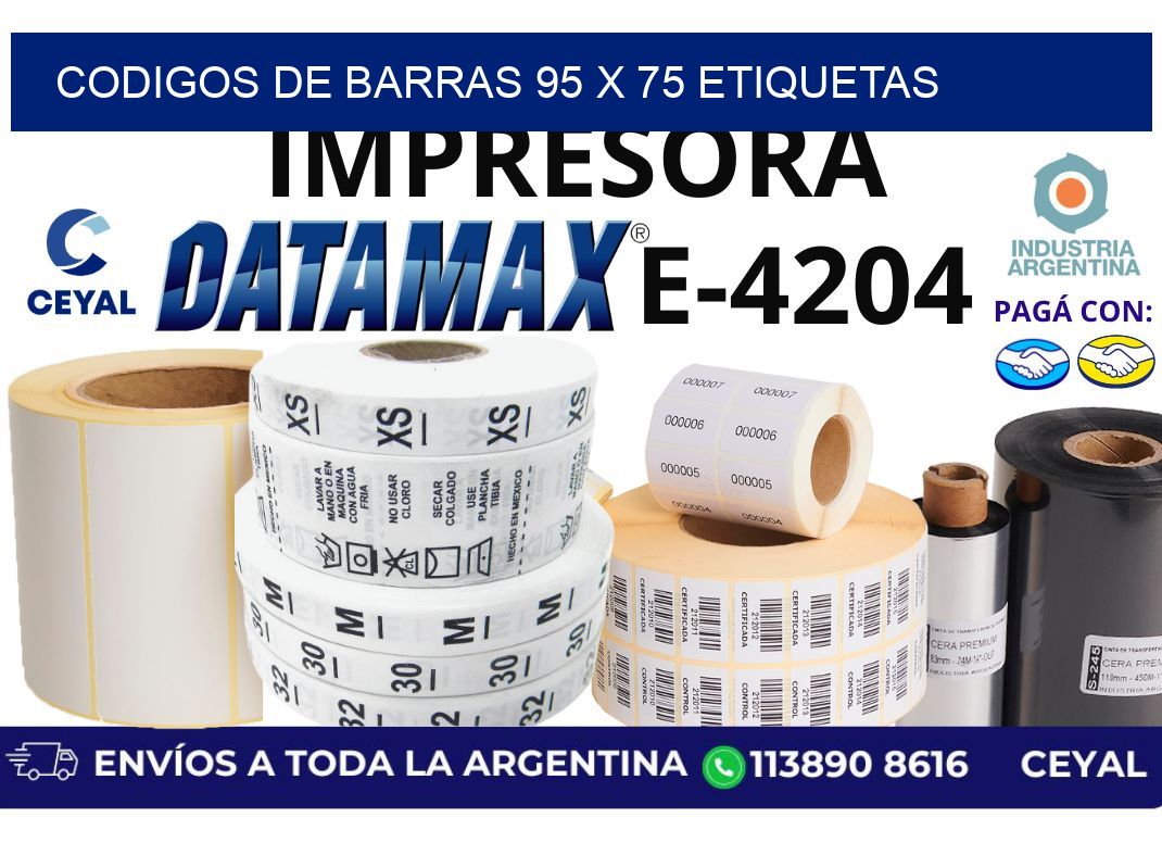 codigos de barras 95 x 75 etiquetas