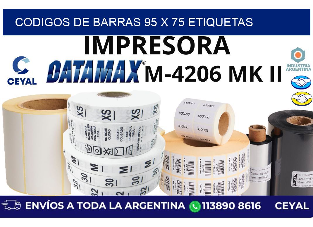 codigos de barras 95 x 75 etiquetas