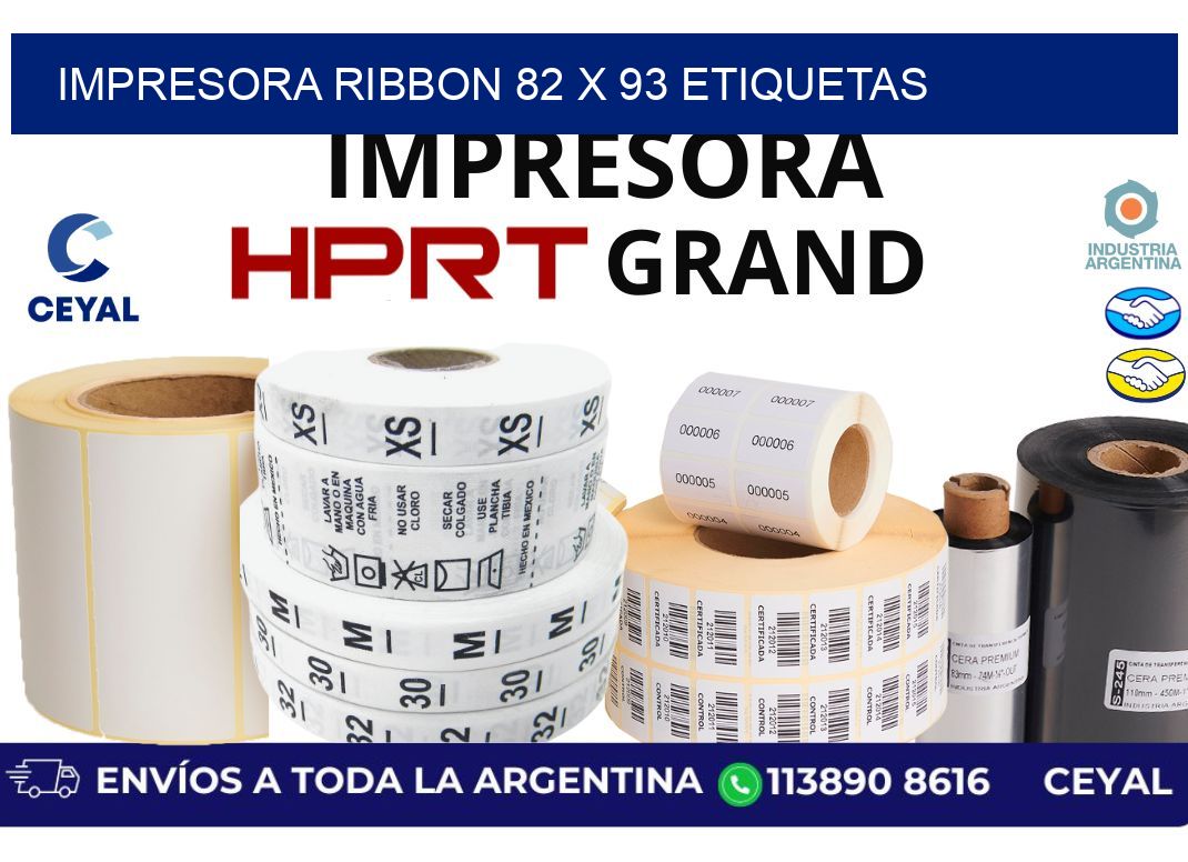 impresora ribbon 82 x 93 etiquetas