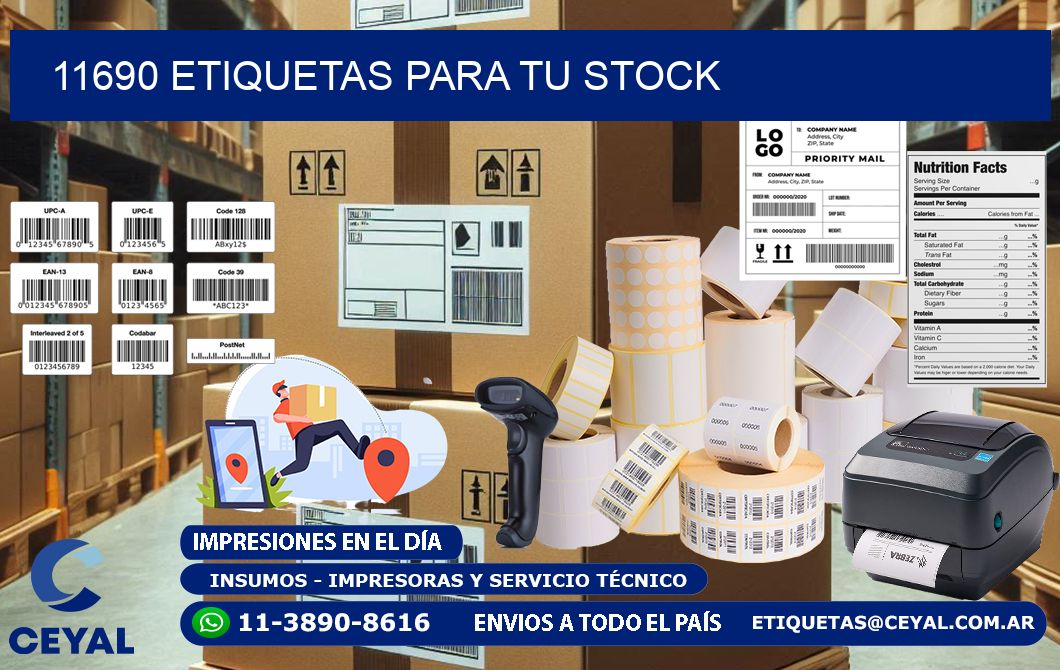 11690 etiquetas para tu stock