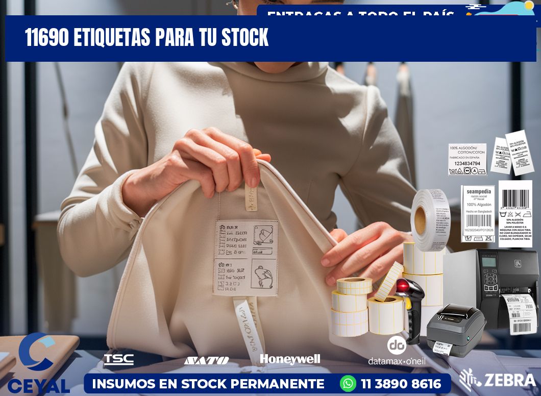 11690 etiquetas para tu stock