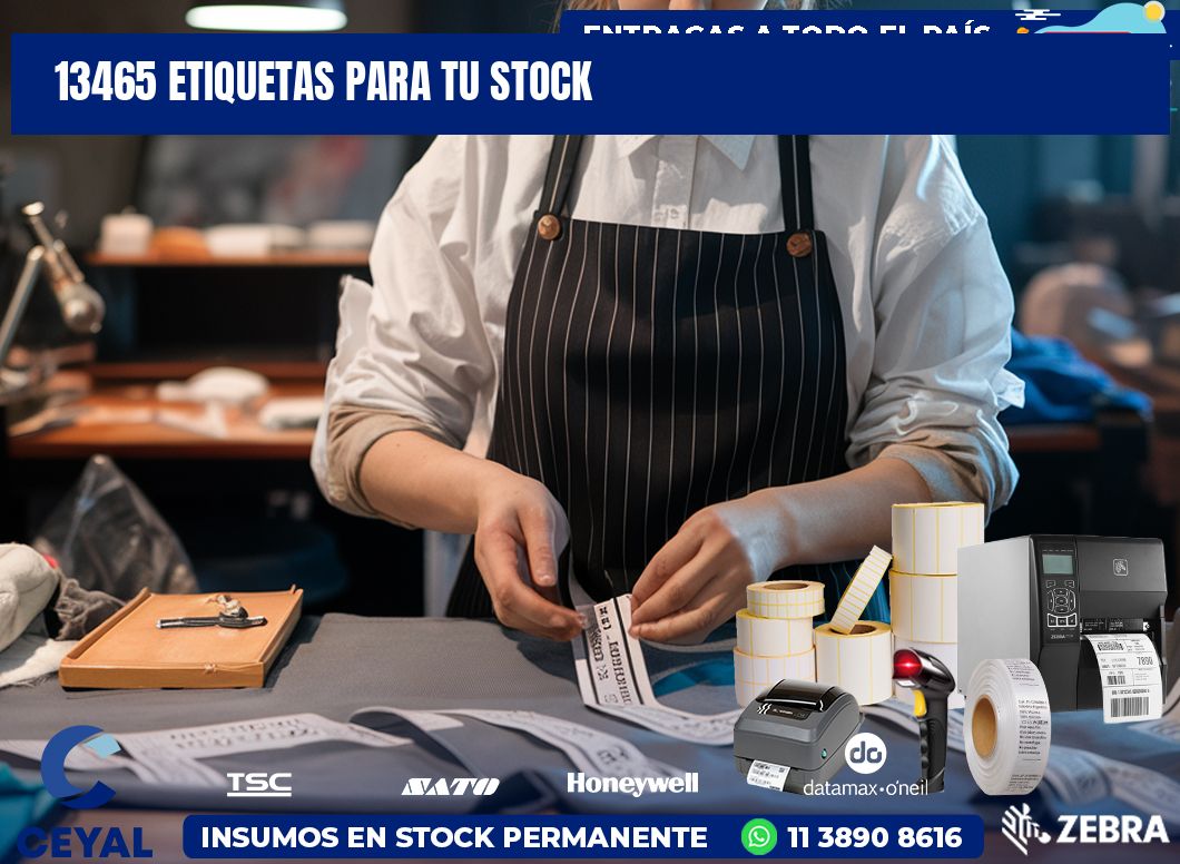 13465 etiquetas para tu stock