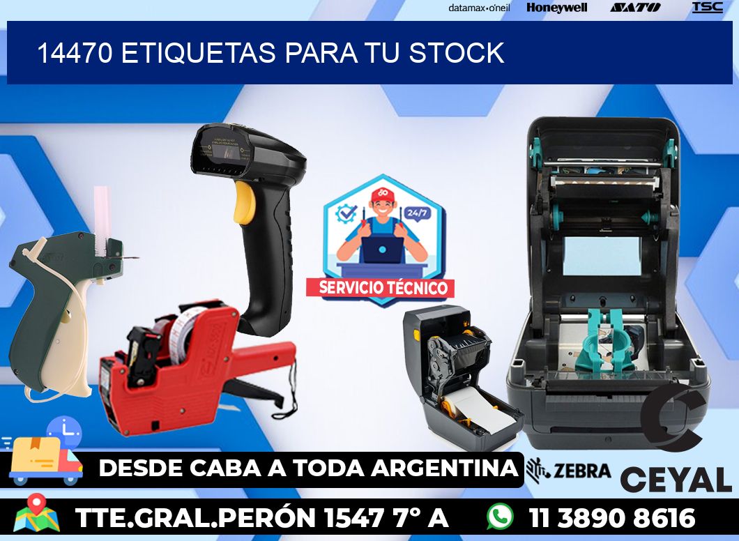 14470 etiquetas para tu stock