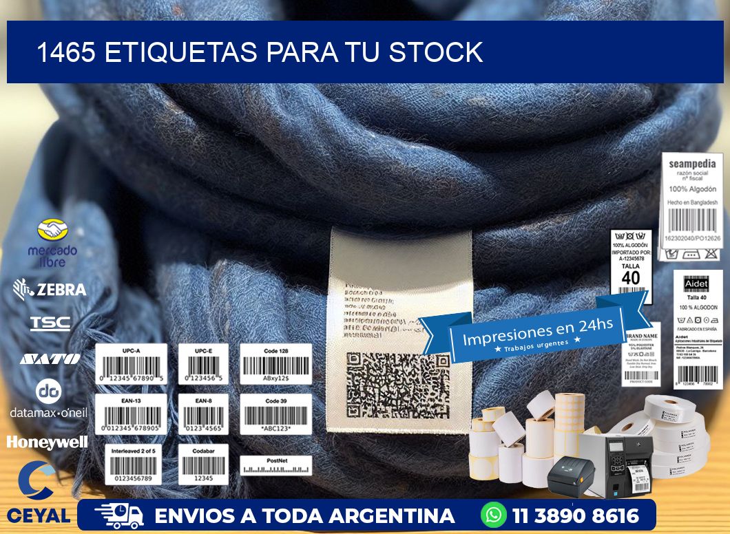 1465 etiquetas para tu stock