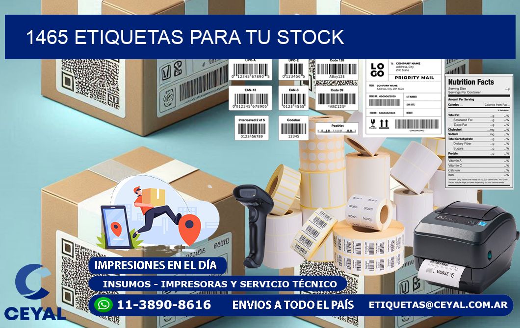 1465 etiquetas para tu stock