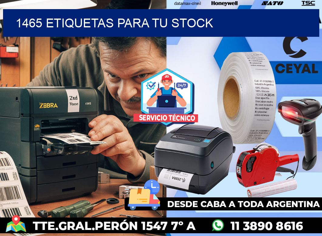 1465 etiquetas para tu stock