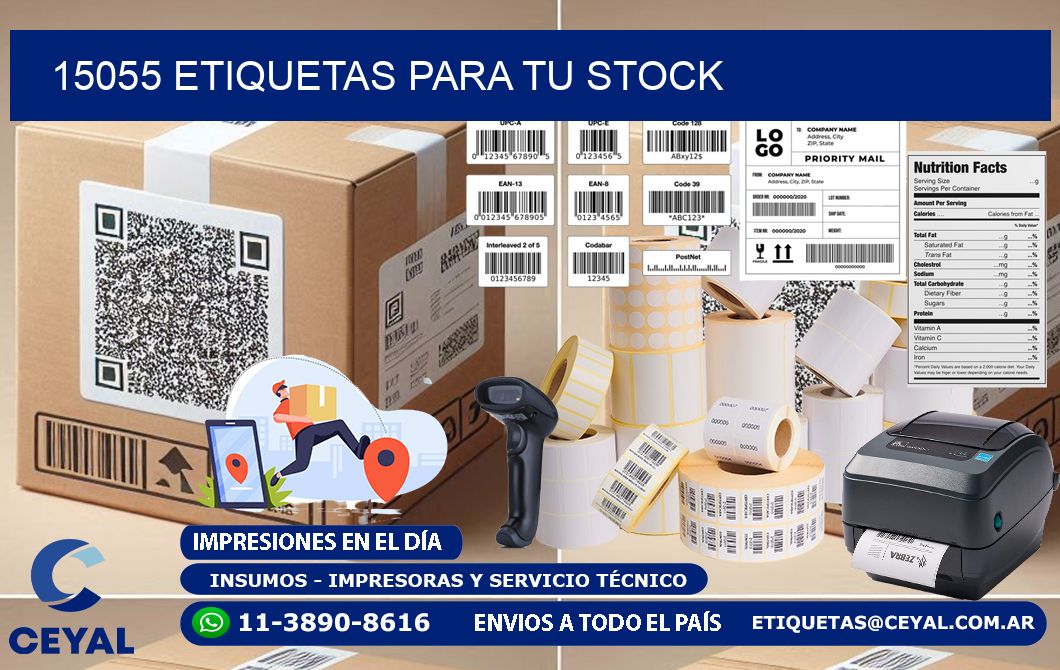 15055 etiquetas para tu stock