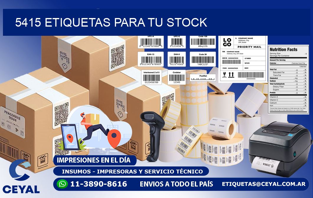 5415 etiquetas para tu stock