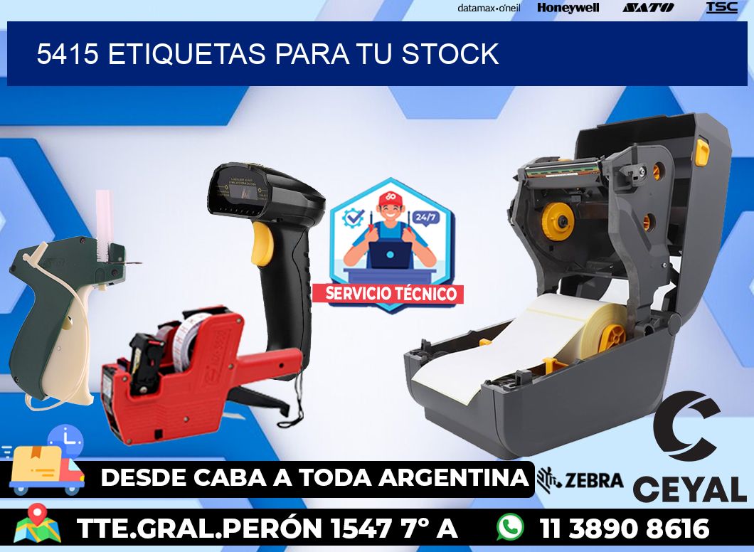 5415 etiquetas para tu stock