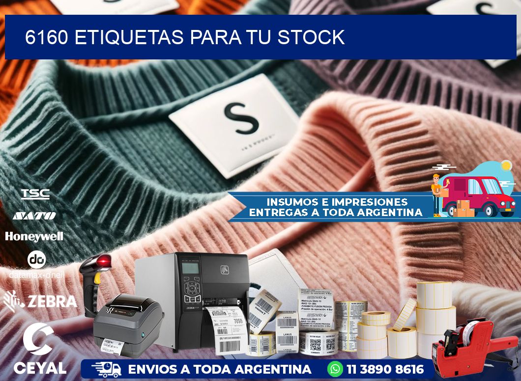 6160 etiquetas para tu stock