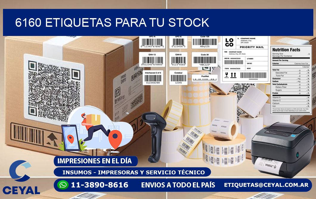 6160 etiquetas para tu stock