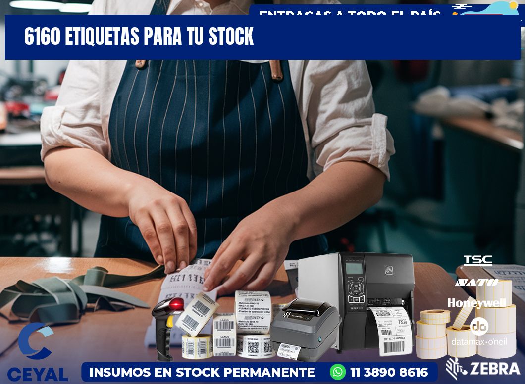 6160 etiquetas para tu stock