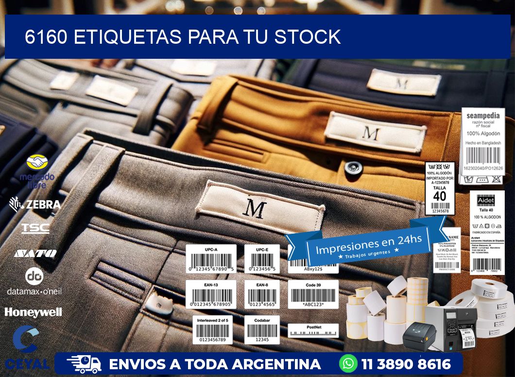 6160 etiquetas para tu stock