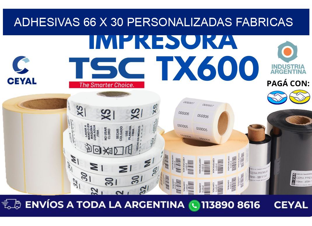 adhesivas 66 x 30 personalizadas fabricas