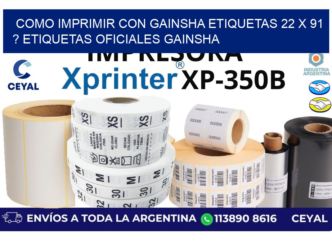 como imprimir con gainsha etiquetas 22 x 91 ? etiquetas oficiales gainsha