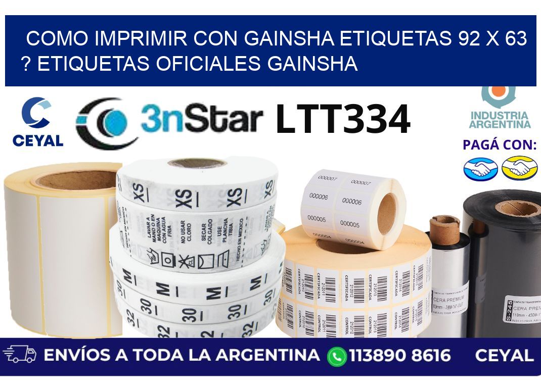 como imprimir con gainsha etiquetas 92 x 63 ? etiquetas oficiales gainsha