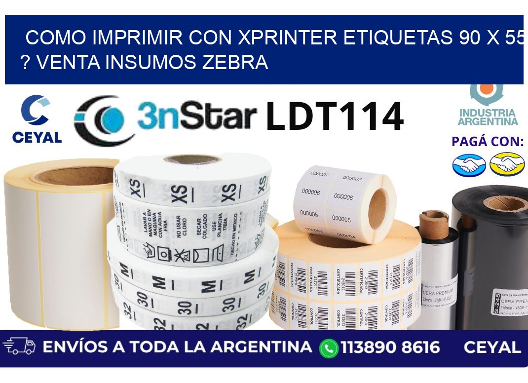 como imprimir con xprinter etiquetas 90 x 55 ? venta insumos zebra