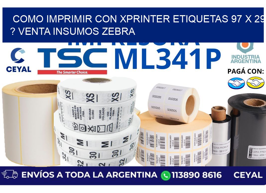 como imprimir con xprinter etiquetas 97 x 29 ? venta insumos zebra