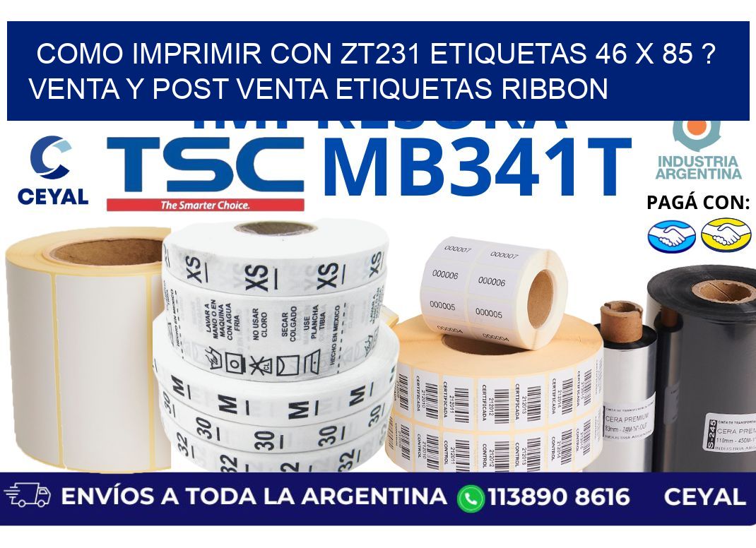 como imprimir con zt231 etiquetas 46 x 85 ? Venta y post venta etiquetas ribbon