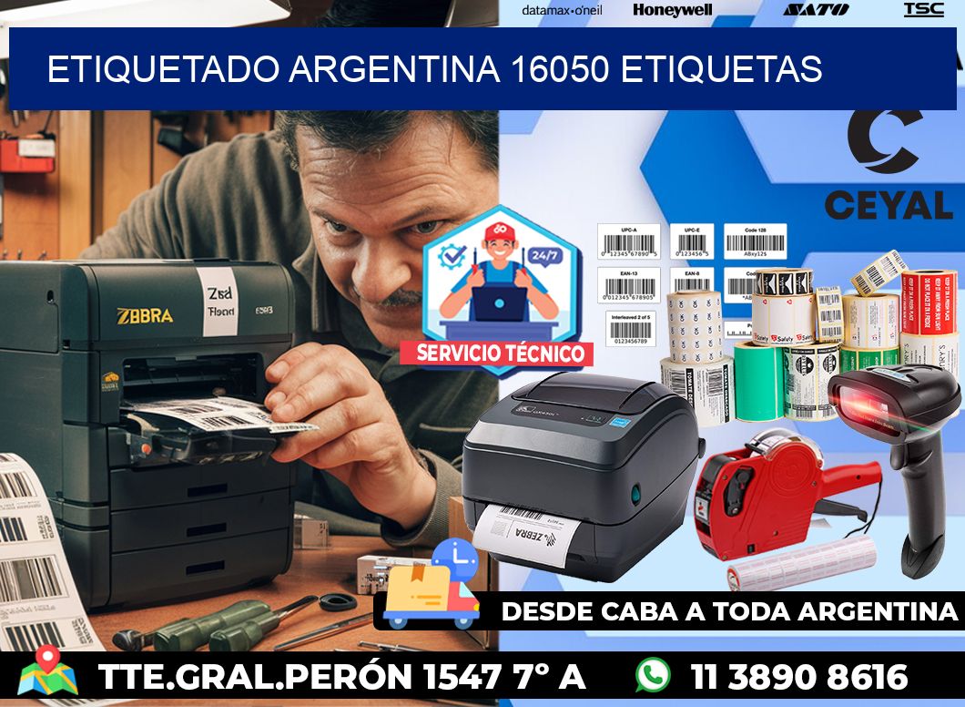 etiquetado argentina 16050 etiquetas