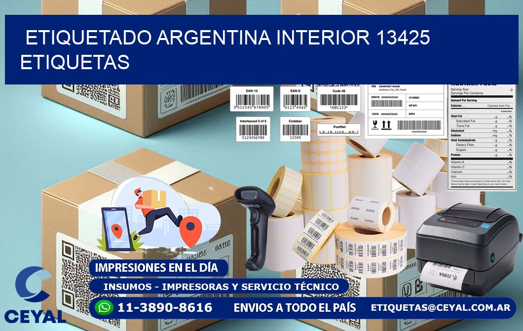 etiquetado argentina interior 13425 etiquetas