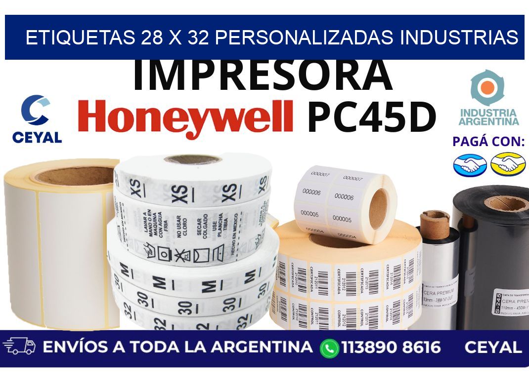 etiquetas 28 x 32 personalizadas industrias