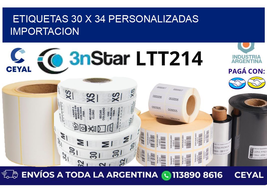 etiquetas 30 x 34 personalizadas importacion