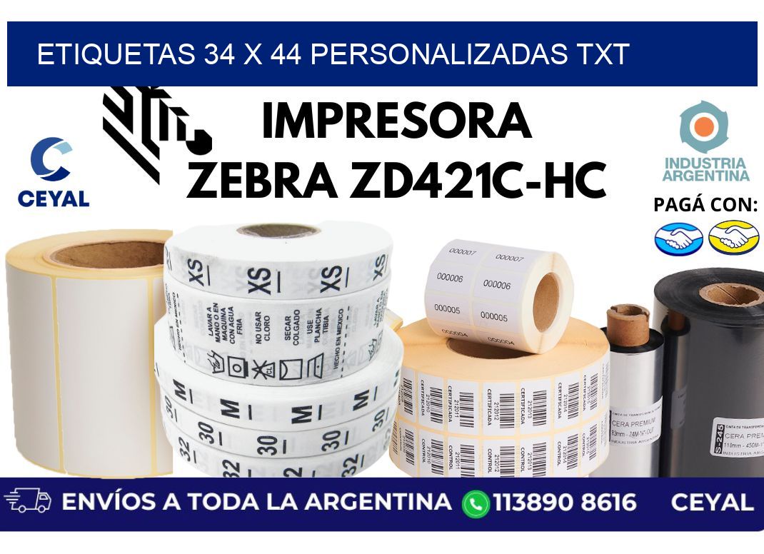 etiquetas 34 x 44 personalizadas txt