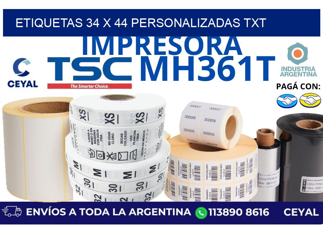 etiquetas 34 x 44 personalizadas txt
