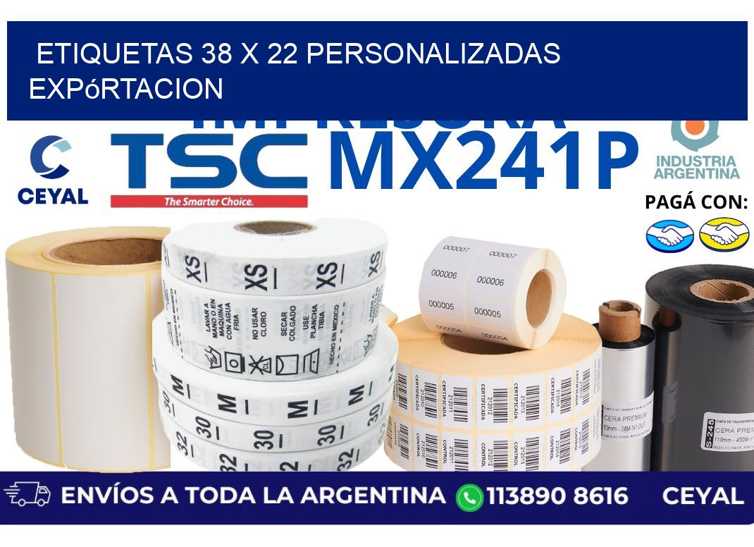 etiquetas 38 x 22 personalizadas expórtacion