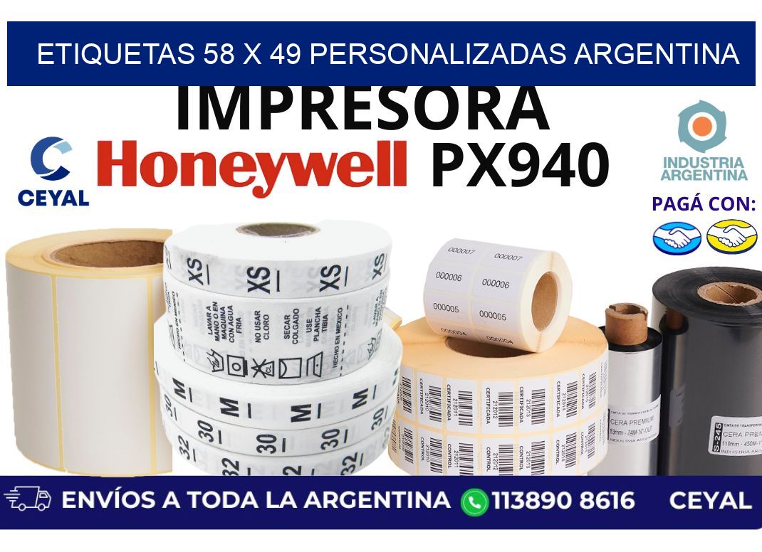 etiquetas 58 x 49 personalizadas argentina