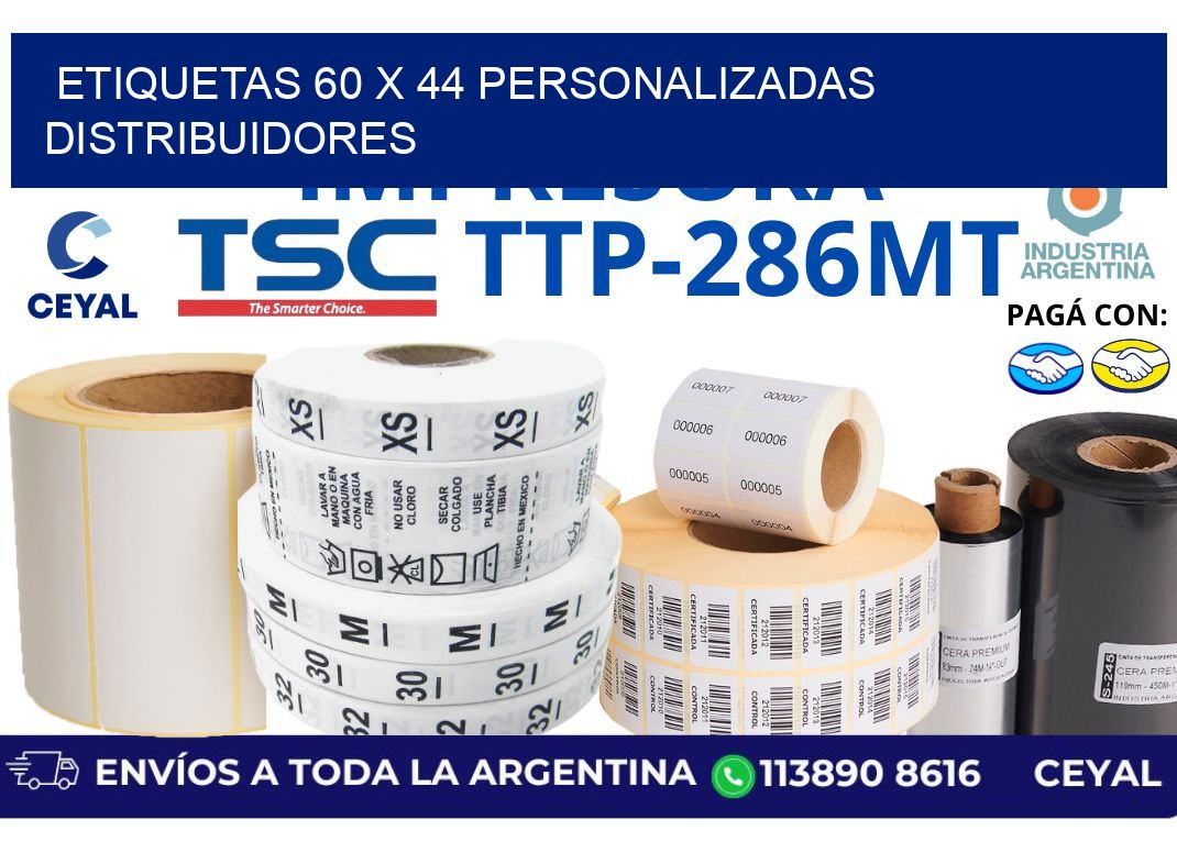 etiquetas 60 x 44 personalizadas distribuidores