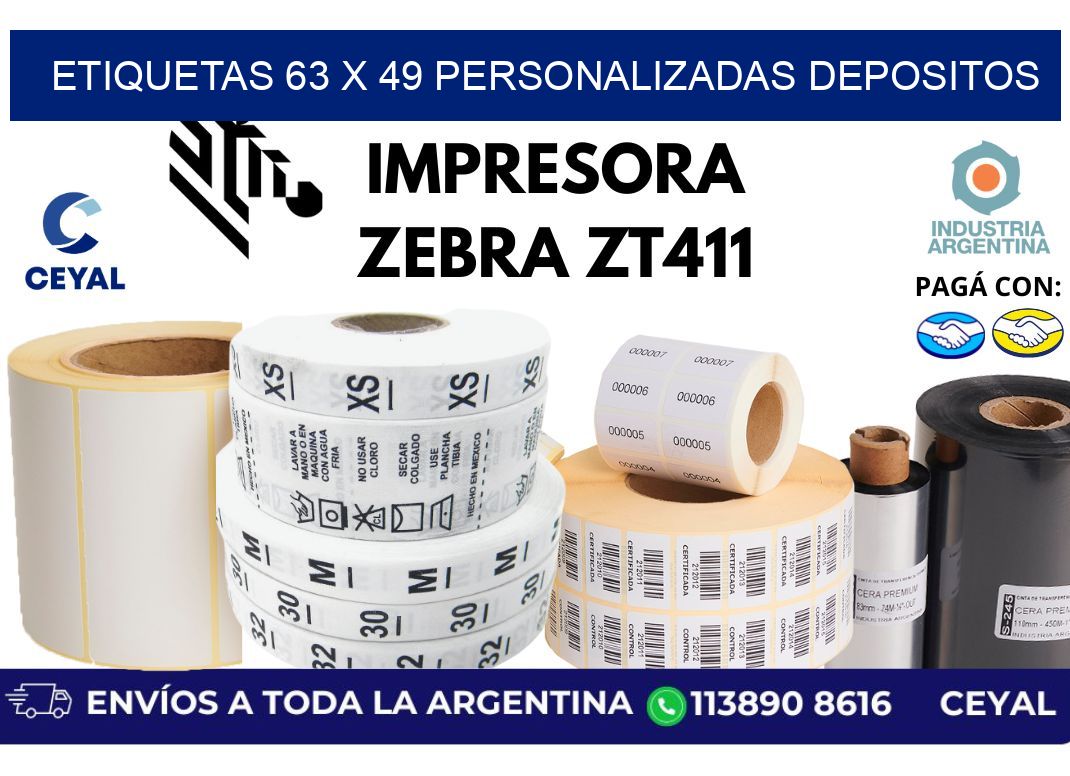 etiquetas 63 x 49 personalizadas depositos