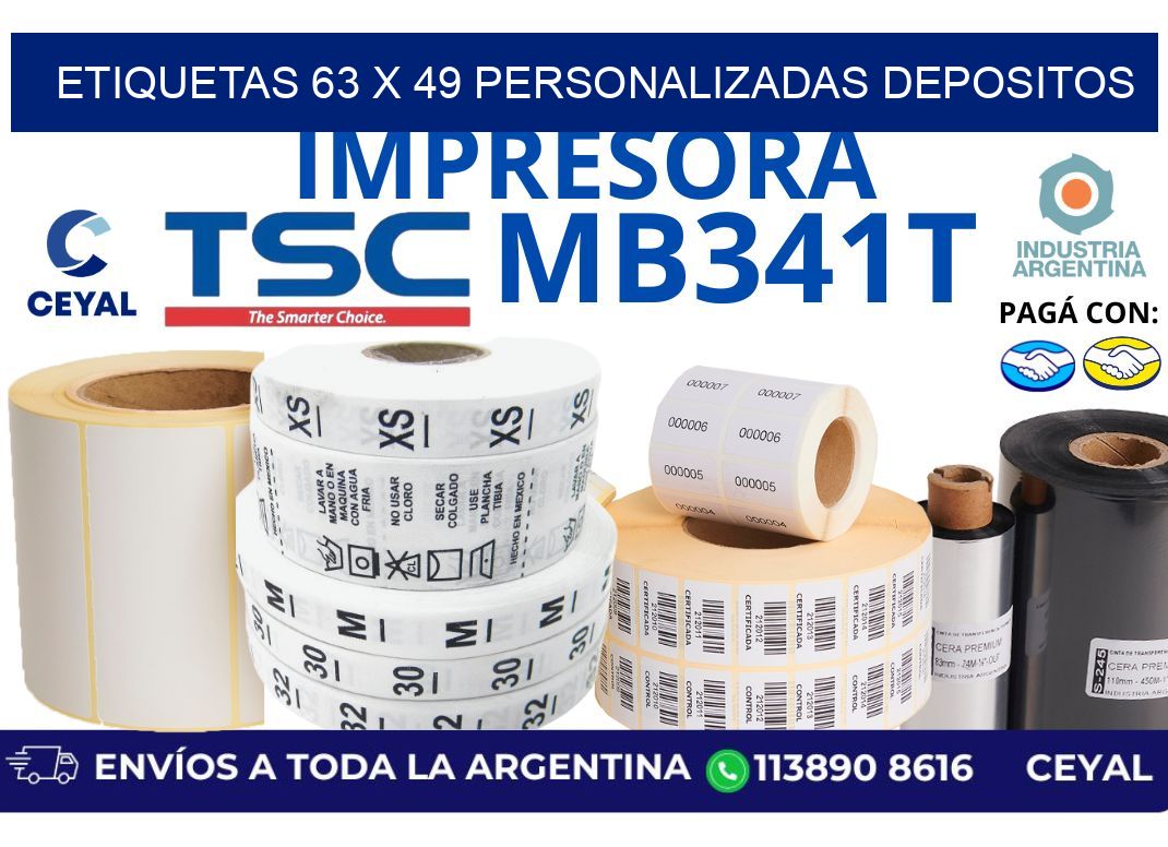 etiquetas 63 x 49 personalizadas depositos