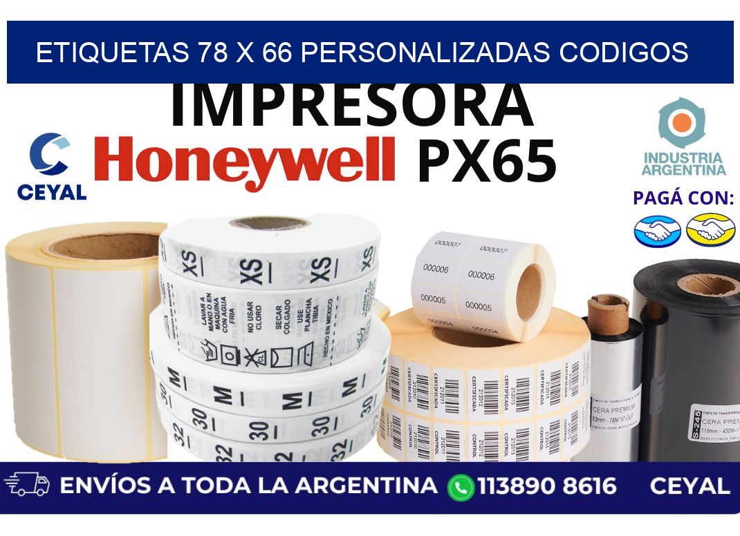etiquetas 78 x 66 personalizadas codigos