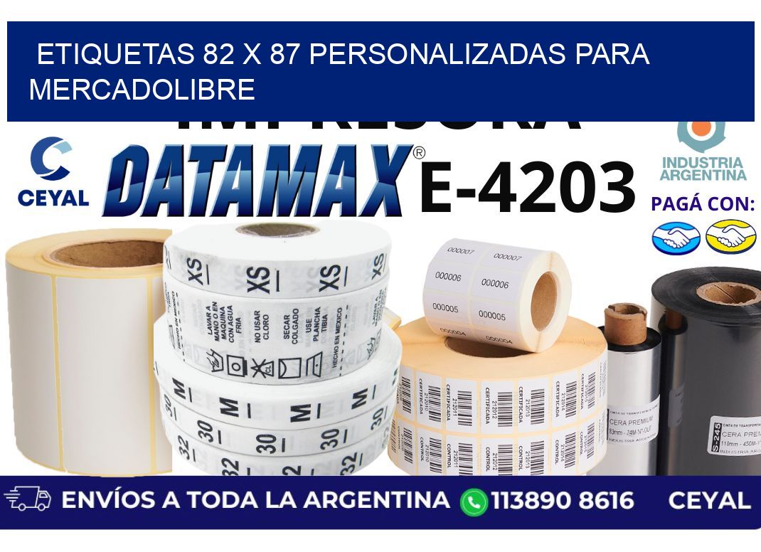 etiquetas 82 x 87 personalizadas para mercadolibre