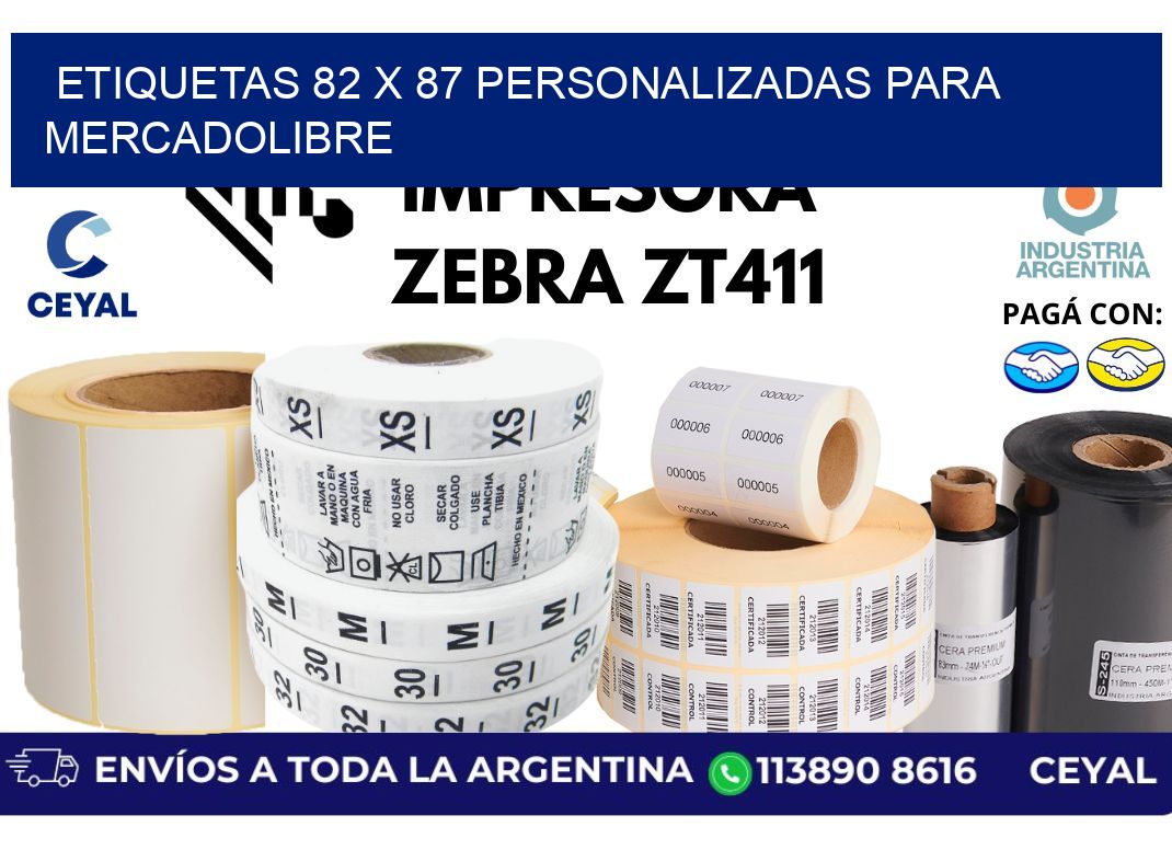 etiquetas 82 x 87 personalizadas para mercadolibre